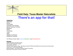 There`s an app for that! - Texas Master Naturalist
