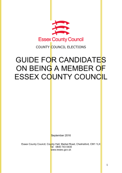 Essex County Council - Candidates Guide - May