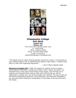 Chesapeake College Fall 2015