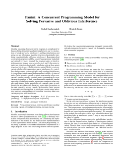 Panini: A Concurrent Programming Model for Solving Pervasive and