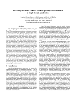 Extending Multicore Architectures to Exploit Hybrid Parallelism in