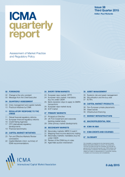 ICMA quarterly report - International Capital Market Association