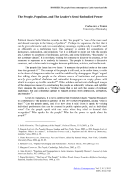 The People, Populism, and The Leader`s Semi