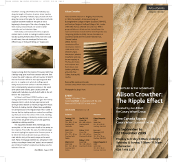 Alison Crowther: The Ripple Effect