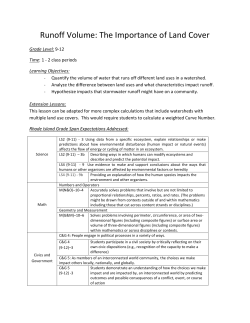 Runoff Volume: The Importance of Land Cover
