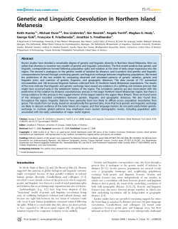 Genetic and Linguistic Coevolution in Northern Island Melanesia