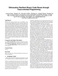 Obfuscation Resilient Binary Code Reuse through Trace