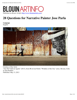 28 Questions for Narrative Painter Jose Parla