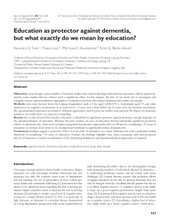 Education as protector against dementia, but