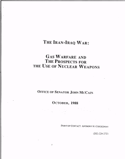 the iran-iraq war: gas warfare and the prospects