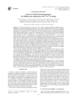 Zircon (U-Th)/He thermochronometry: He diffusion and comparisons