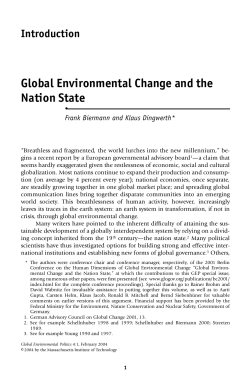 Introduction: Global Environmental Change and the Nation State