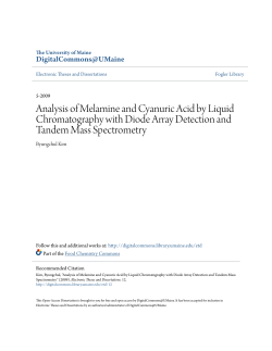Analysis of Melamine and Cyanuric Acid by Liquid Chromatography