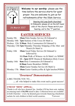 Edition &ndash; 26th March 2017 - C of E Parish of Wootton Bridge