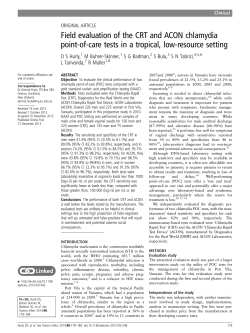 Field evaluation of the CRT and ACON chlamydia point-of