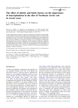 The effect of abiotic and biotic factors on the importance of