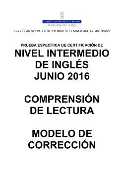 nivel intermedio de ingl&eacute;s junio 2016 comprensi&oacute;n de