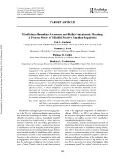 Mindfulness broadens awareness and builds eudaimonic meaning