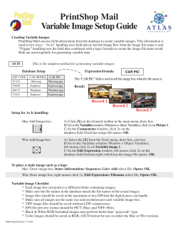 PrintShop Mail Variable Image Setup Guide