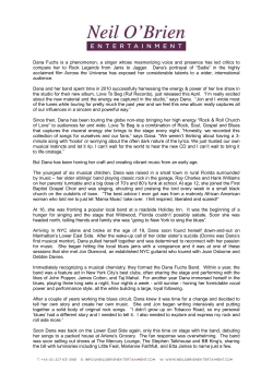 Dana-Fuchs-Biography - Neil O`Brien Entertainment