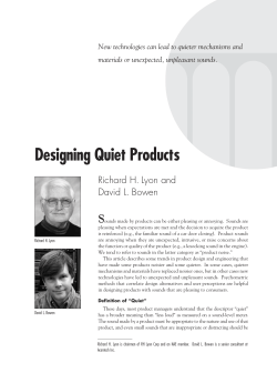 Designing Quiet Products | Acentech Technical Paper and Artilces