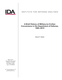 A Brief History of Military-to-Civilian Conversions in the