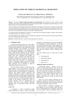 simulation of vehicular frontal crash-test