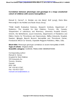 Correlation between phenotype and genotype in a