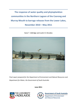 The response of water quality and phytoplankton communities in the