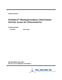OxiSelect&trade; Myeloperoxidase Chlorination Activity Assay Kit