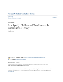 In re Tyrell J.: Children and Their Reasonable Expectations of Privacy