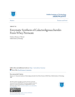 Enzymatic Synthesis of Galactooligosaccharides From