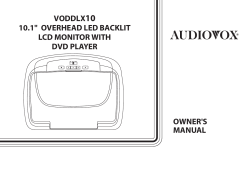 Owner/User Manual - VOXX Electronics