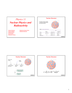 Ch. 31 (Nuclear Physics and Radioactivity)