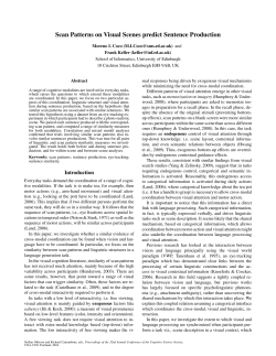 Scan Patterns on Visual Scenes predict Sentence Production