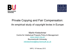 Private Copying and Fair Compensation
