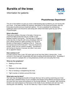 Bursitis of the knee