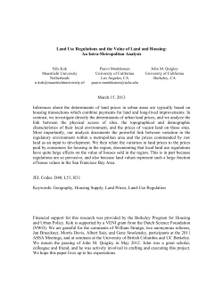 Land Use Regulations and the Value of Land and Housing: An Intra