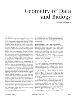 Geometry of Data and Biology