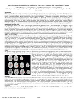 Cortical Activation During Swallowing Rehabilitation