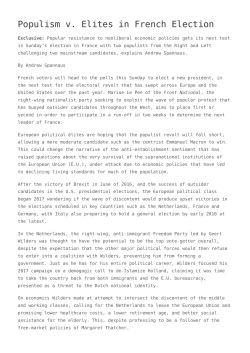 Populism v. Elites in French Election