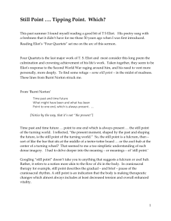 Still Point &hellip;. Tipping Point. Which?