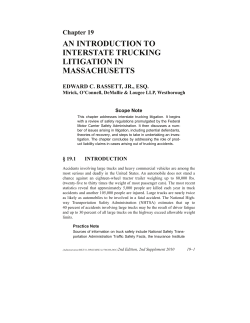 an introduction to interstate trucking litigation in