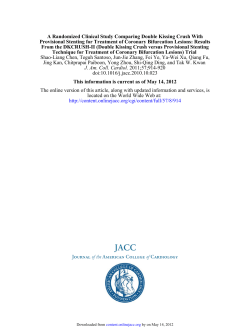 A Randomized Clinical Study Comparing Double Kissing Crush
