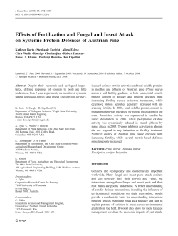 Effects of Fertilization and Fungal and Insect Attack on