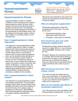 Hypophosphatemic Rickets