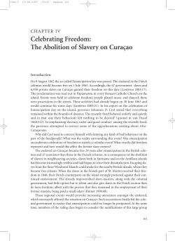 Chapter 4: Celebrating Freedom: The Abolition of Slavery on Cura&ccedil;ao