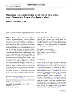 Measuring edge contrast using biotic criteria helps define edge