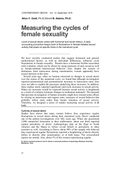 Measuring the cycles of female sexuality