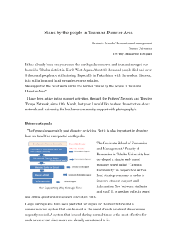 Stand by the people in Tsunami Disaster Area